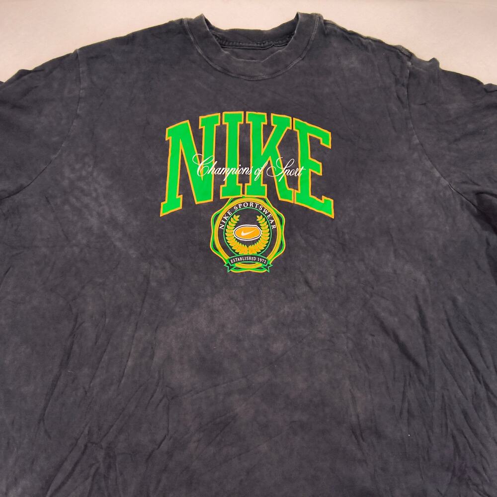 Nike Tee Sportswear Casual Short Sleeve Crew Neck Shirt Mens Size 2XL Black